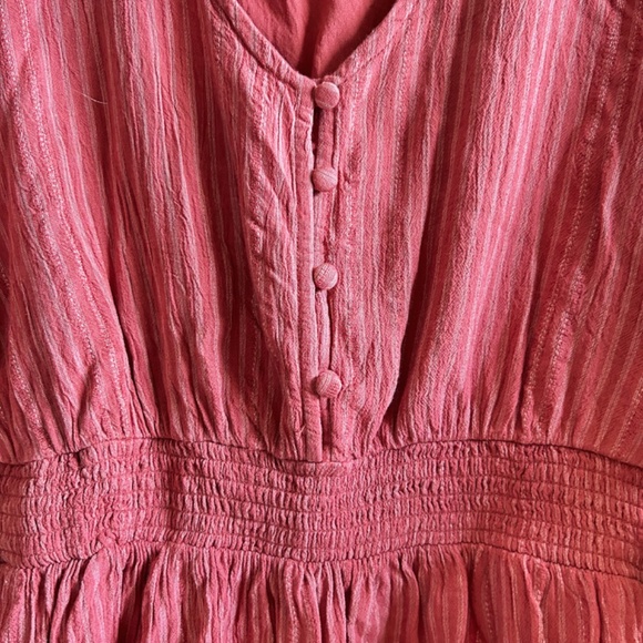 Downeast Pink and White Striped Blouse - Picture 4 of 8